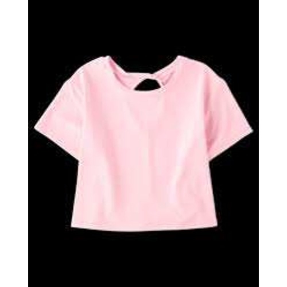 Childrens Place Girls Pink Quick Dry Twist Back Activewear Top L 10/12 NEW